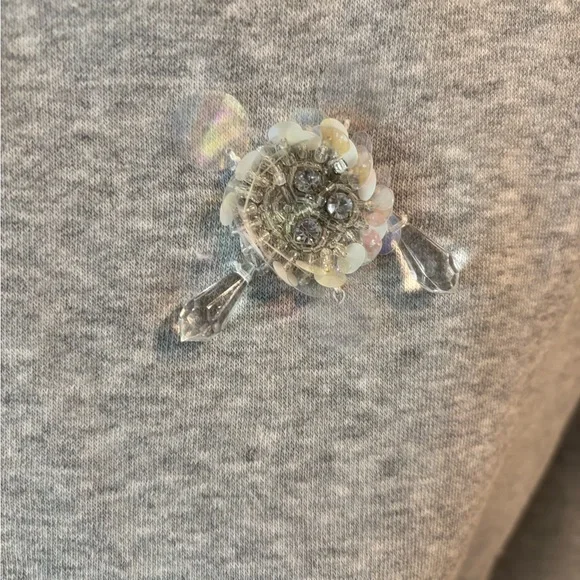 J. Crew Heritage fleece crewneck sweatshirt with sequin flower - Picture 5 of 9